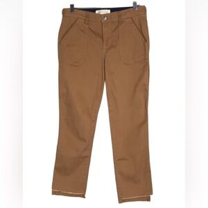 Democracy burnt orange color jeans with raw hem Size 4